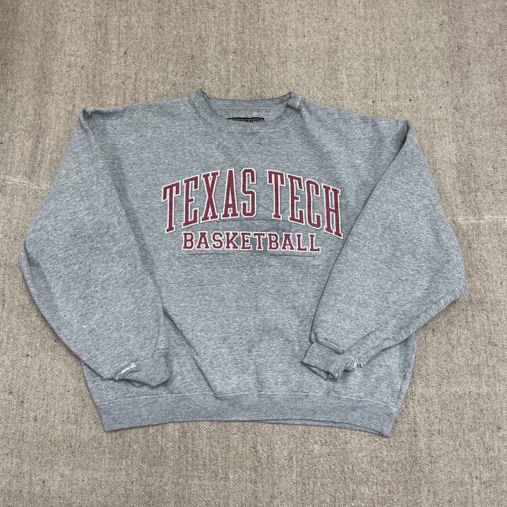 vintage Texas Tech sweatshirt mens large grey‎ 1990s university.